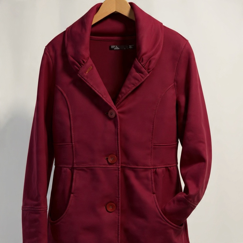 Prana Burgundy Pea Coat